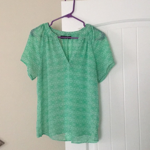 a.n.a Tops Short Sleeve Mint Green Blouse Poshmark